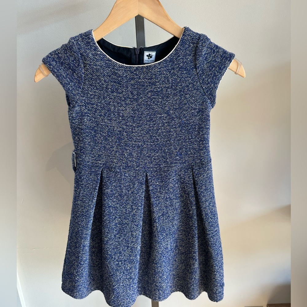 Busy Bees Girls Tweed Navy Classic Dress Size 7
